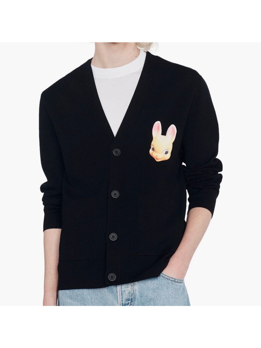 NWT Sandro Bunny Cardigan, Black, Medium